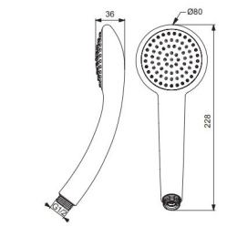 Ручной душ Vidima FRESH BA205AA хром