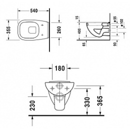 Подвесной унитаз Duravit D-Code 22100900002, белый