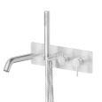 Смеситель для ванны встраиваемый с ручным душем Newform X-STEEL 316 (69680EX.50.050) сталь