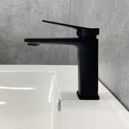 Фото Смеситель для раковины, картридж 35 мм, черный матовый, FC071A-CMT