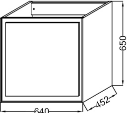 Тумба под раковину Jacob Delafon Rythmik Pure 65 см EB1770-M43, цвет аквамарин матовый