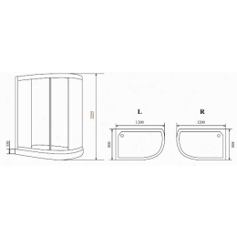 Душевая кабина 120x80x220 Timo (ILMA-902)