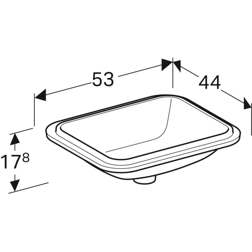 Geberit Variform 500.762.01.2 Раковина, встраиваемая снизу
