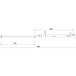 Душевая дверь Aquanet Alfa NAA6121 150, прозрачное стекло