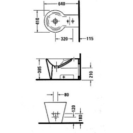 Биде напольное Duravit Starck 1 0274100000, белый
