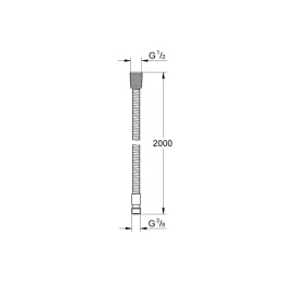Душевой шланг 200 см Grohe (28158001) металлический, хром 