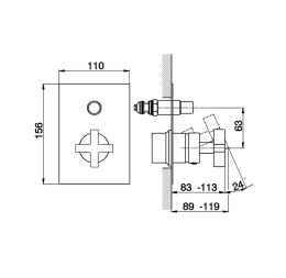 Смеситель для ванны Cisal Barcelona BA00210021, хром