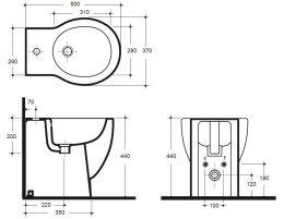 Биде напольные Биде напольное Globo Bowl+ (SB010.BI)