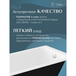 Чугунная ванна 170x80 Delice Parallel DLR220502
