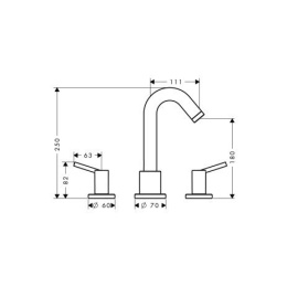 Смеситель на борт ванны 32313000 Hansgrohe Talis S