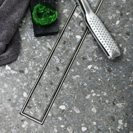 Фото Душевой лоток с рамкой Paini CH450KN хром