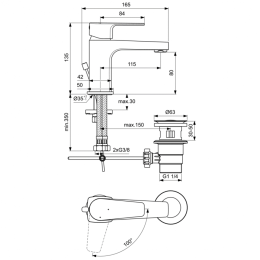 Смеситель для раковины Ideal Standard BC745AA