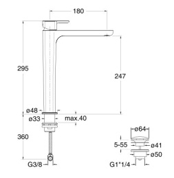 Cristina KING KG21251 Смеситель для раковины