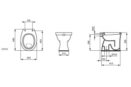 Ideal Standard Eurovit V313101 Унитаз напольный