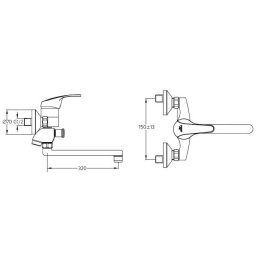 Ideal Standard Slimline B7562AA Смеситель для ванны