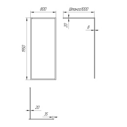 Фото Душевая перегородка 80x195 Paini PAINI-WalkIN80F