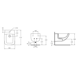 Биде Ideal Standard Cantica W 8065 01 подвесное