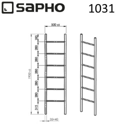 Sapho Bambus 1031 Декоративная лесенка BAMBUS для интерьера, бамбук