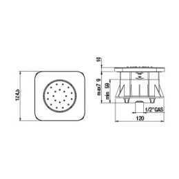 Фото Душевая форсунка Paini 50CR721IQS хром