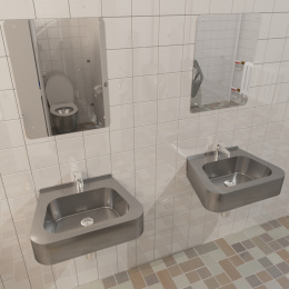 Фото Раковина антивандальная подвесная AN-WB001 из нержавеющей стали