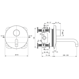 Смеситель для раковины встраиваемый со смешиванием Ideal Standard CERAPLUS A6153AA