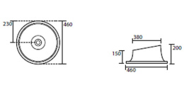 Фото Раковина Kerasan Ciotola C5 накладная 46 х 46 x 20 см