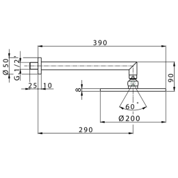 Верхний душ Cisal Shower DS01319021, хром