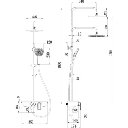 Смеситель для ванны и душа Lemark Tropic (LM7012C)