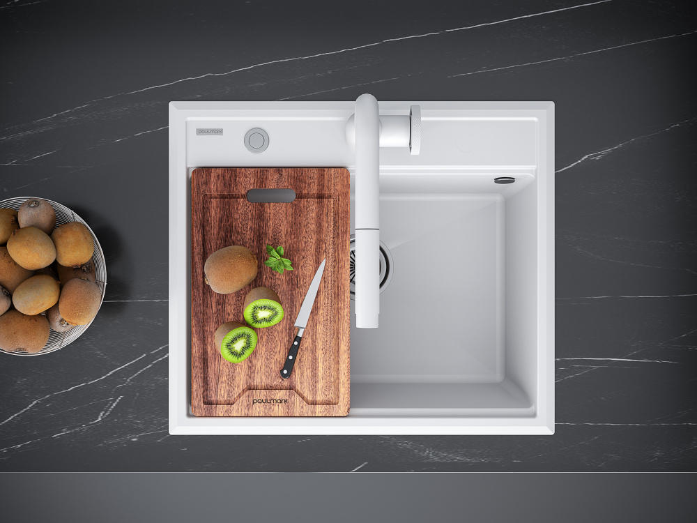 Мойка для кухни Paulmark Stepia (PM115951-WH) белый