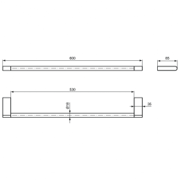 Полотенцедержатель 600 мм Ideal Standard CONNECT N1387AA