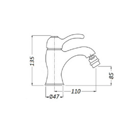 Magliezza Grosso Bianco 50137-cr смеситель для биде (хром)