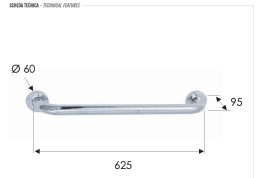 Фото Полотенцедержатель 60 см Remer RB430CR