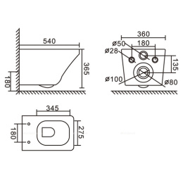 Комплект 4 в 1 Унитаз подвесной BelBagno + Система инсталляции BB3201CHR-MB/BB3201SC-MB/BB002-80/BB0