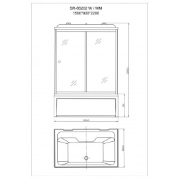 Душевая кабина 150х90 Orans OLS-SR86202WM (86202WM)