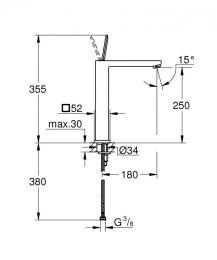 Grohe Eurocube Joy 23661000 Смеситель для раковины корпус высокий