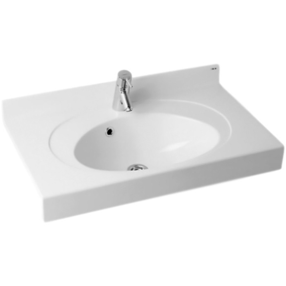 Фото Раковина Aquaton Отель 3/80 белая с навесами 1A70063NOT010