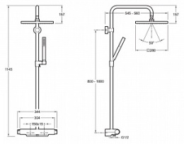 Фото Душевая стойка Jacob Delafon Aparu (E98769-CP)