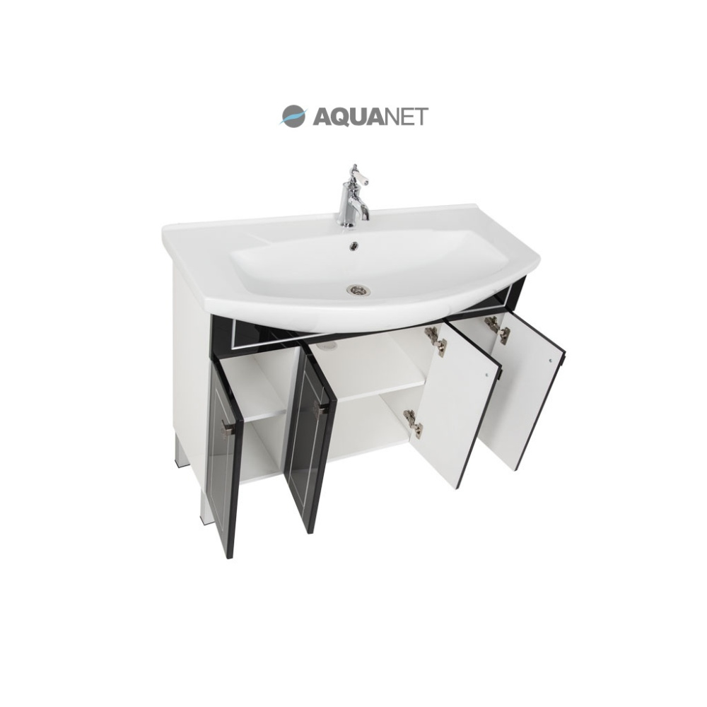 Мебель для ванной Aquanet Честер 105 черный/серебро