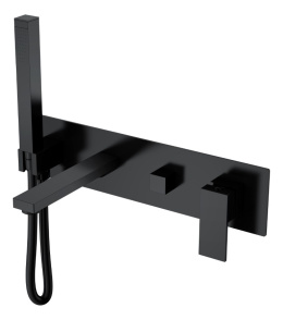 Фото Cмеситель для умывальника Boheme Qubic (474-2-B) черный