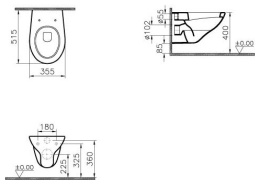 Подвесной унитаз Vitra Arkitekt (6107B003-0075) белый