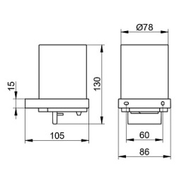 Дозатор жидкого мыла Keuco Edition 90 Square 19152019000, белый, хром
