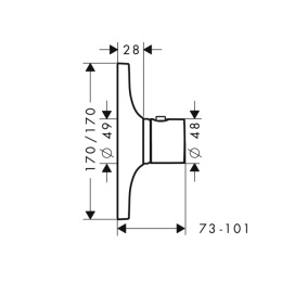 Смеситель Hansgrohe Axor Massaud Highflow 18741000 Термостат