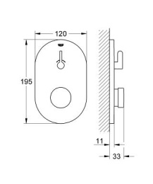 Смеситель для душа, встраиваемый Grohe Eurodisc Cosmopolitan 36321000 без подключения шланга