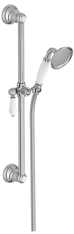Фото Душевой гарнитур Jacob Delafon Louise E24364-CP, хром/белый