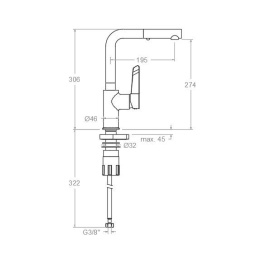 Фото Смеситель для кухни RamonSoler KITCHEN 381901H1MC Хром