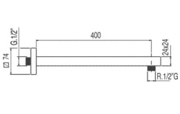 Фото Tres Showers 13413940 Кронштейн для верхнего душа