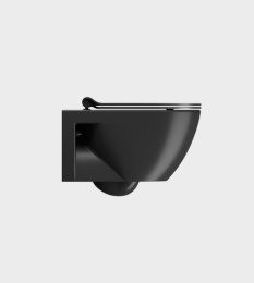 Унитаз подвесной GSI PURA ECO 880726 35 см х 55 см, Swirlflush, цвет Чёрный матовый