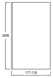 Фото Душевой уголок Jacob Delafon Contra Walk In E22W120-BLV 120 см, с горизонтальной штангой и крючком, 