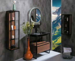 Фото Armadi Art Vallessi 838-080-B Столешница моноблок Vallessi 80 антрацит глянец керамика