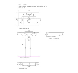 Фото Универсальная раковина Galassia  (7222), цвет белый